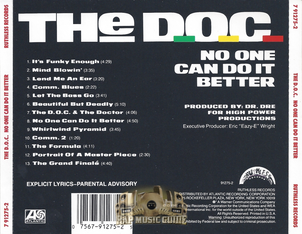 The d o c no one can do it better cd rap music guide